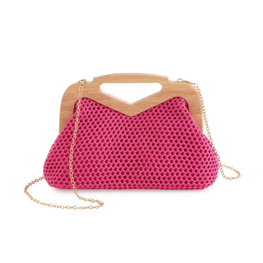 NWOT Shiraleah Pink Rio Top Handle Clutch